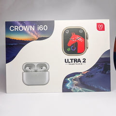 Ultra 2 Smart Watch and Crown i60 Earbuds