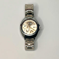 Royal Gold Silver Edition  Elegant Men’s Wristwatch