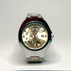 Royal Gold Silver Edition  Elegant Men’s Wristwatch