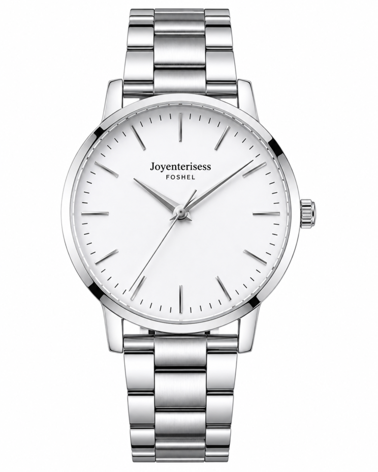 Joyenterisess Foshel silver daily wear watches for men